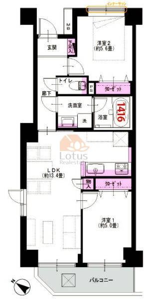 東急ドエルアルス三ノ輪1204間取図