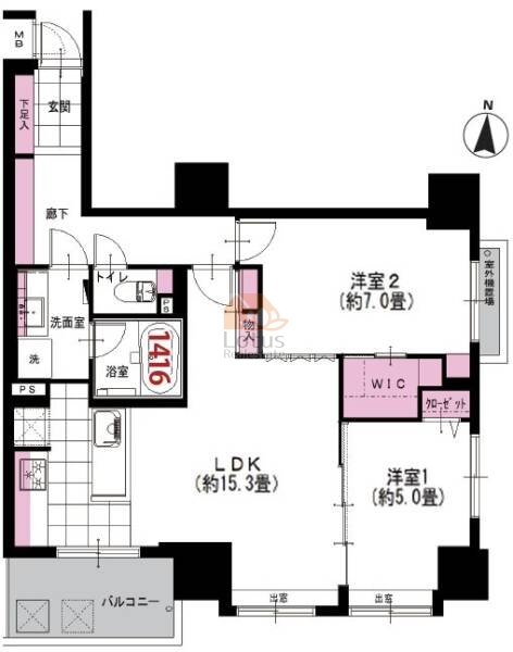 セザール芝公園203間取図