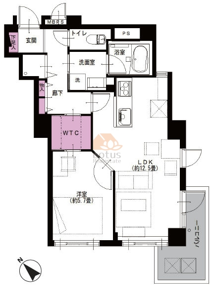 ヴェルデ平井206間取図