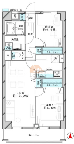 モンテベルデ新中野306間取図