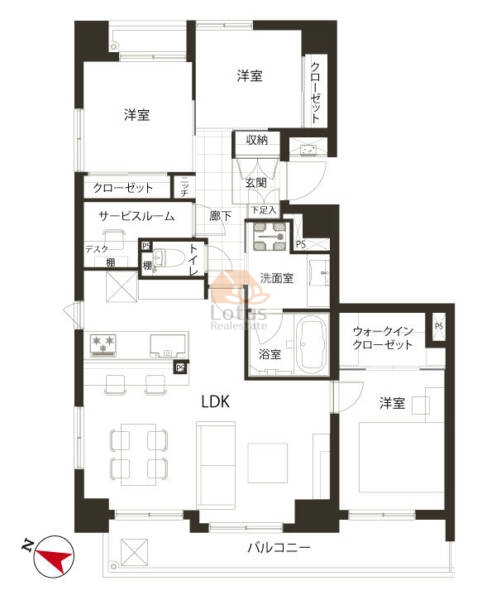 アールヴェール小石川1102間取図