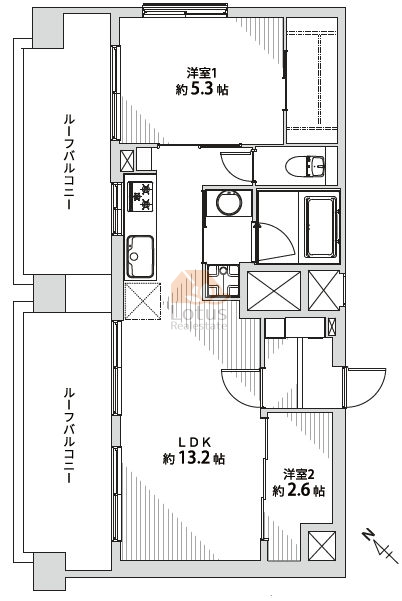 成城エコーハイツ508間取図