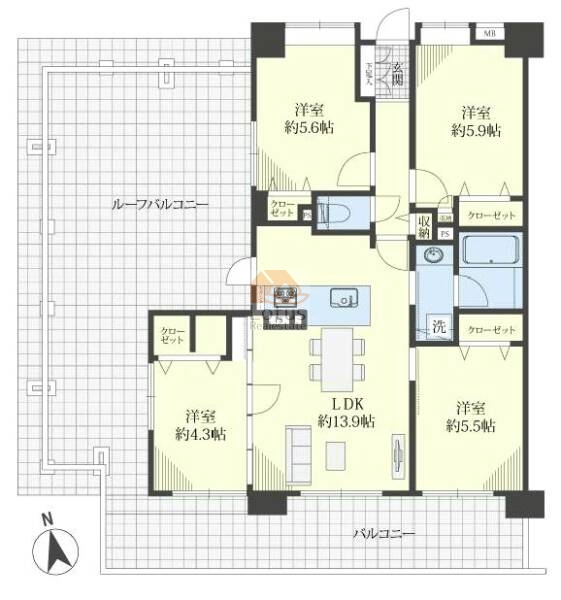 クレストフォルム高井戸南601間取図