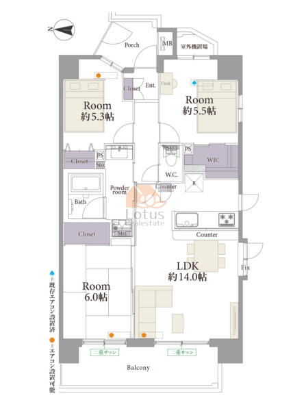 リリー一之江602間取図