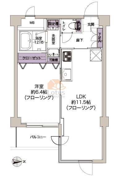 藤和綾瀬コープ602間取図