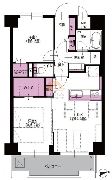 ピュアシティすみだ堤通1005間取図