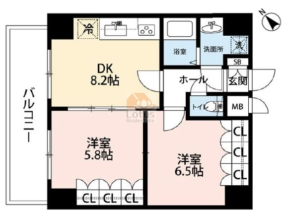 グラントレゾール浅草501間取図