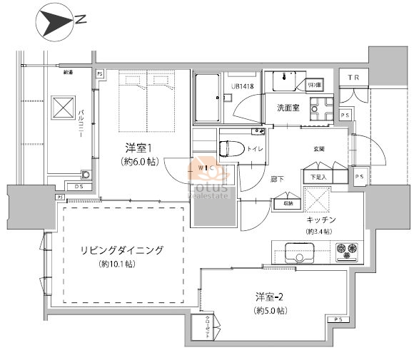 ドゥトゥール1515間取図