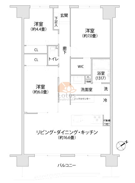 アリーナコースト805間取図