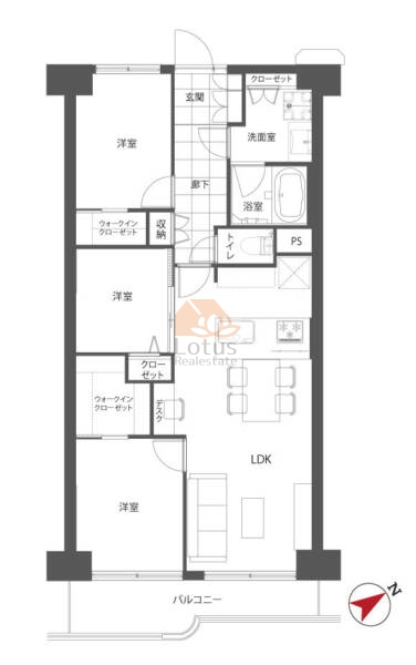 ハイラーク船堀1019間取図