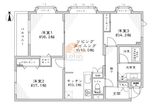 レジェンド吾妻橋203間取図