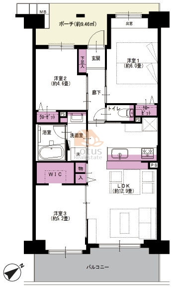 シャリエ亀戸壱番館805間取図