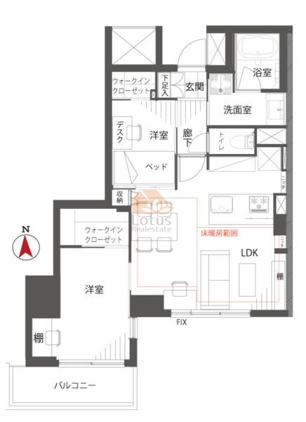 フォルム四谷外苑東206間取図