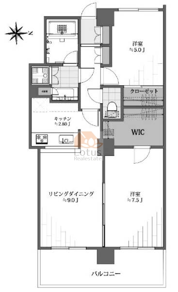 イーストコモンズ清澄白河フロントタワー1010間取図