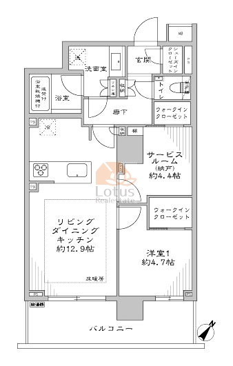 ルフォン白金台ザタワーレジデンス802間取図