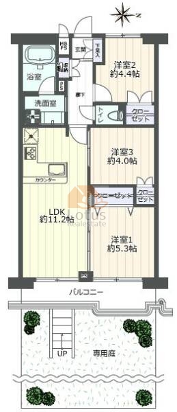 トーア辰巳マンション103間取図