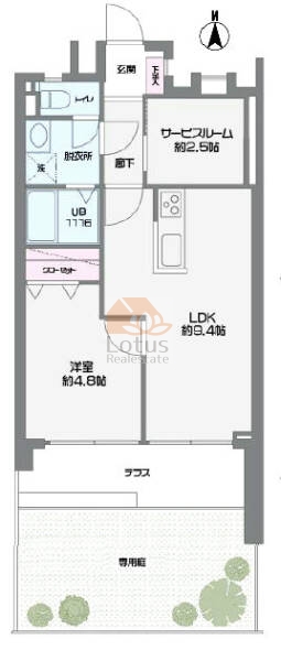 グリーンパーク第2南綾瀬105間取図