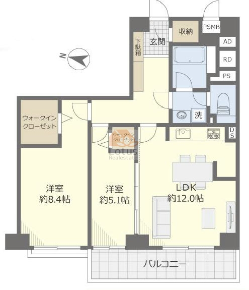 イトーピア南麻布マンション603間取図