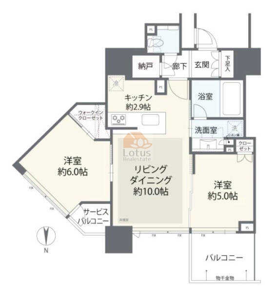 ベイサイドタワー晴海14階間取図