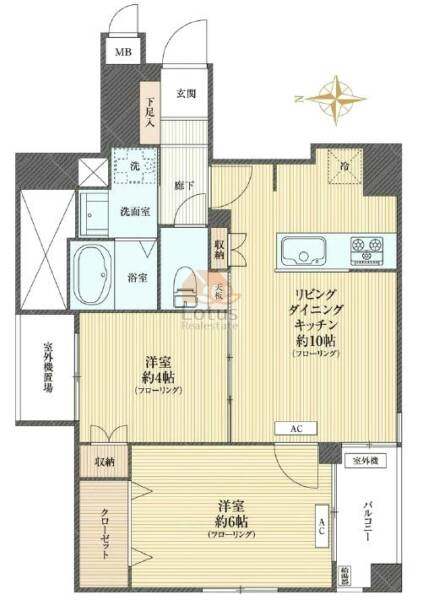 ヴェルデ森下6階角部屋間取図