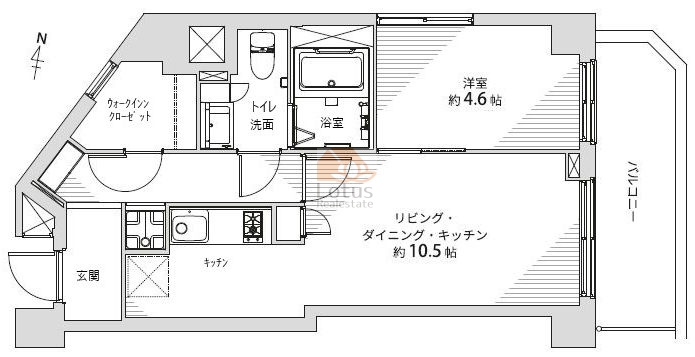 千歳スカイマンション505間取図