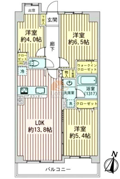 バームステージ梅島803間取図