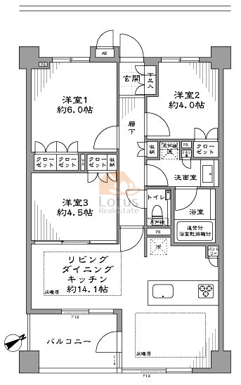 プレシス市谷台町坂303間取図