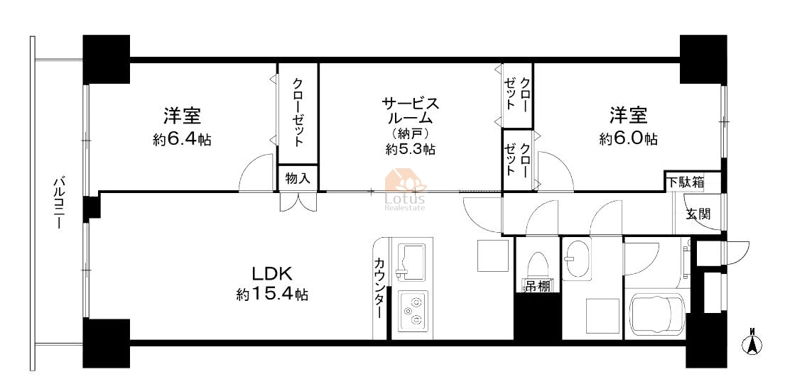 イトーピア東大島マンション1002間取図