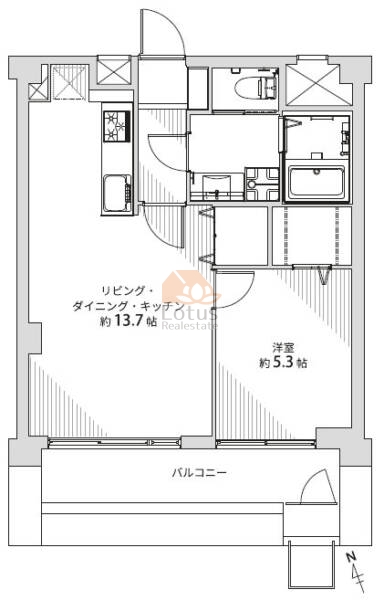 ジュネシオン竜泉1102間取図