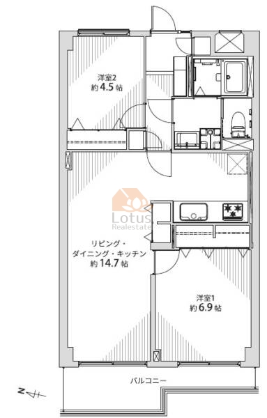 錦糸町ガーデニア703間取図