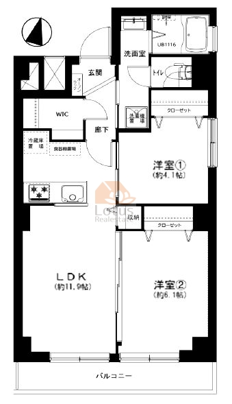 マンション第１明大前405間取図