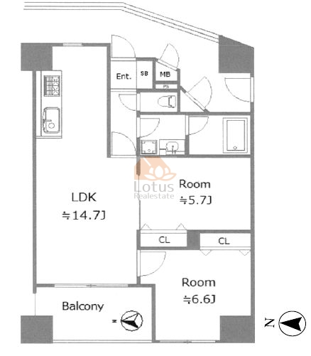 グラード舎人402間取図