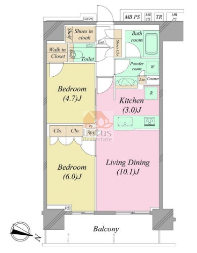 アルファグランデ千桜タワー1411間取図