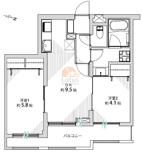 エレガンス代々木403間取図