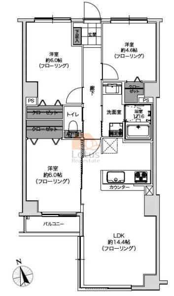 ヴィルヌーブ光が丘公園101間取図