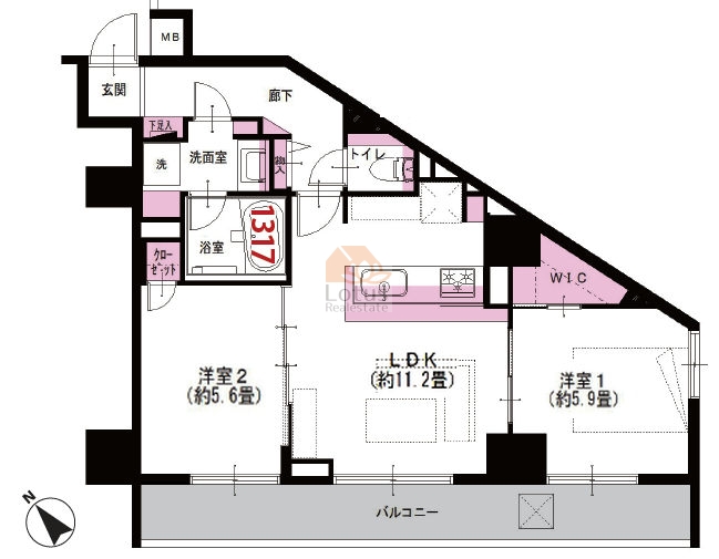 ルクシェール王子505間取図