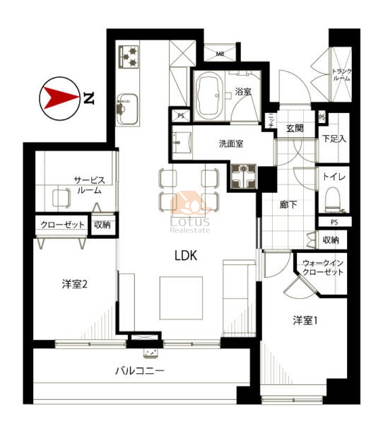 ヒルズ王子本町303間取図