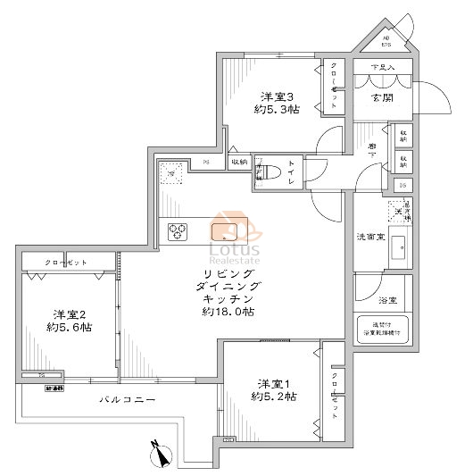 秀和御殿山レジデンス311間取図