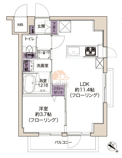 エヴェナール江戸川橋301間取図