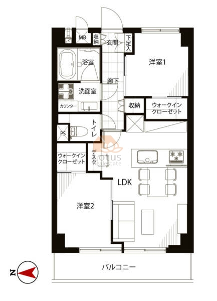 ドミール第２東品川502間取図