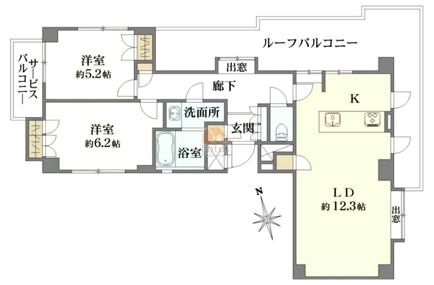 ヒルズ葛西アクシスコート405間取図