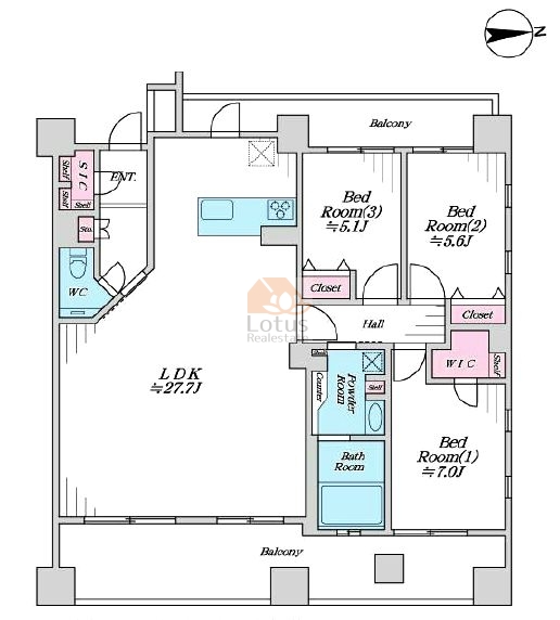 グランドステージ錦糸町弐番館603間取図