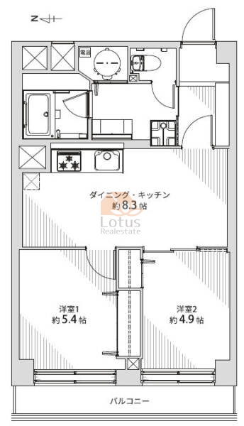 ルネ中村橋502間取図