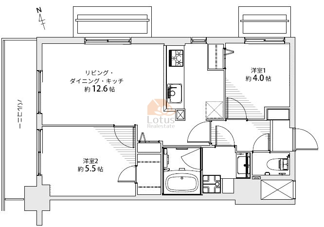 セザールスカイタワー銀座東1101間取図