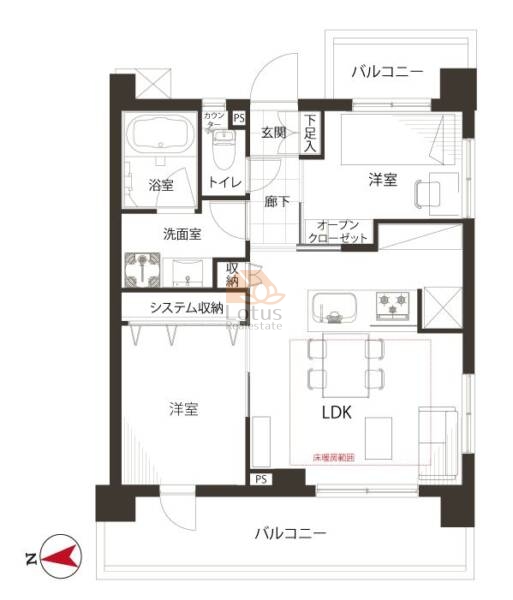 アトラスアリーナ神楽坂401間取図