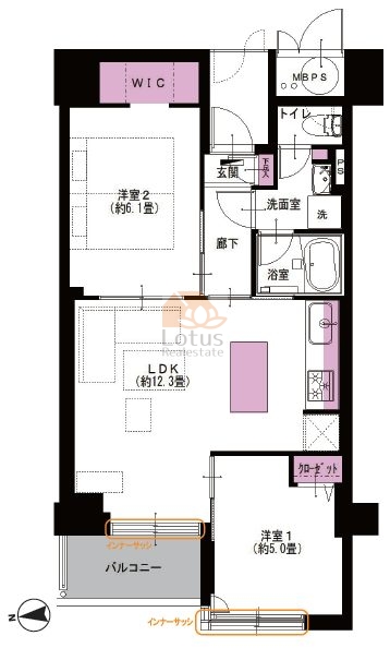 ライオンズマンション大森1006間取図