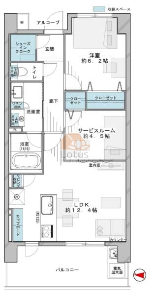 ミオカステーロ大井町202間取図