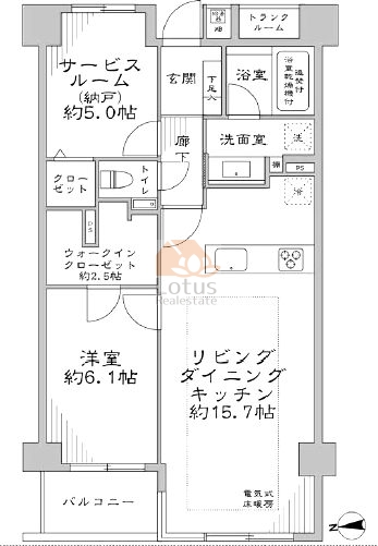 南麻布パークホームズ504間取図