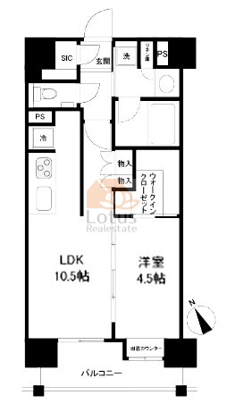 プレシス文京江戸川橋4階間取図