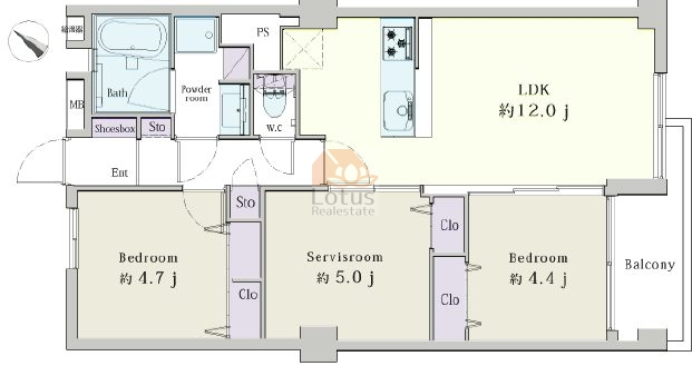 南砂住宅536間取図